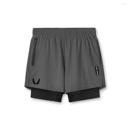 Men's Shorts 2023 Running Men Gym Sports 2 In 1 Quick Dry Workout Training Fitness Jogging Short Pants Summer Bottoms