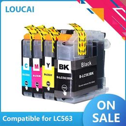 Compatible for LC563XL LC563 ink cartridge for brother MFC- J2310 J2510 J3520 J3720 printerLC 563 LC563 LC-5631316t