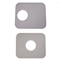 Bath Accessory Set Silicone Kitchen Sink Protector Mat Folding Heat Resistant Drain Pad Divider Quick Draining Dish Drying