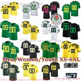 Custom XS-6XL NCAA Oregon Ducks Football Jersey 5 Jestin 2 DJ 13 Ty Thompson 23 Verone Mckinley 58 Penei Sewell 3 Johnny Johnson III Men