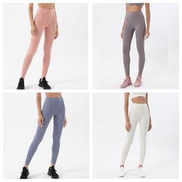 Active Sets 2023 Diamond Double Face Brushed Nude Yoga Pants for Women in Europe and America High Waist Hip Lifting Honey Peach Hip Sports Fitness Pants