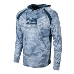 Outdoor T-Shirts Pelagic Gear Men's Fishing Hooded Shirts High Performance Clothing Roupa De Pesca Masculina Camisa De Pesca Fishing Hoodie Tops 230718