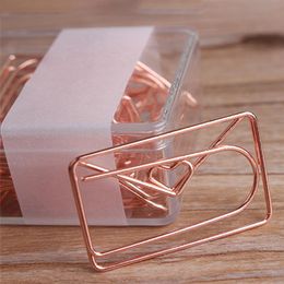 20pcs Office Paper Clip Love Bowknot Plating Special-shaped DIY Modelling Gift Bookmark Easy Use Mini School Accessories Study345h