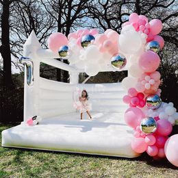 outdoor activities white gorgeous Inflatable Wedding Bouncer outdoor Bounce House Jumping Bouncy Castle for kids birthday party298L