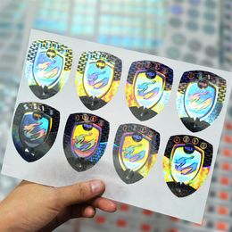 Custom Irregular Die-cutting Anti-fake Hologram Sticker Labels Colourful Rainbow Anti-counterfeit Stickers Security Adhesive Label3047