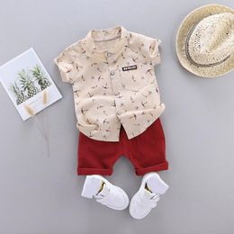 Clothing Sets Kids Toddler Baby Boys Casual Print Short Sleeve Tops Shorts Outfits Set Cartoon Children's