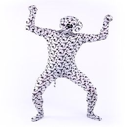 Lycra spandex zentai suits dalmatian dog costumes halloween cosplay230o