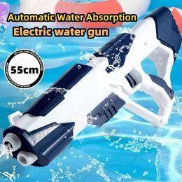 Sand Play Water Fun Fully automatic absorption electric water gun charging long-distance continuous shooting space party children's toys and gifts 230718