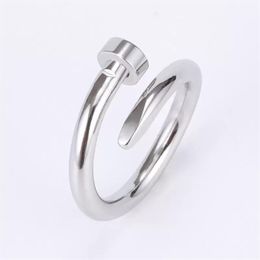 Band Rings Carti Ring designer Jewellery titanium steel Diamond Rose gold Silver fashion hip hop Classic Nail Rings for Women mens w2409