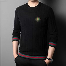 Men's Sweaters High-quality Brand Designer Embroidery Sweaters Long Sleeve Male O Neck Pullover Autumn Winter Classic Fashion knitting 2022 New L230719