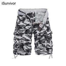 Men's Shorts iSurvivor 2022 Men Knee Length Summer Shorts Trousers Pants Male Casual Fashion Slim Fit Multi Pocket Cargo Pants Sweatpants L230719