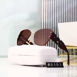 2023 Designer Sunglasses Classic Eyeglasses Goggle luxury 0151 Outdoor Beach Sun Glasses For Man Woman Mix Color Optional Triangular signature