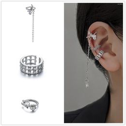 Backs Earrings Star Earbone Clip For Women Chain Tassel Ear Cuff Butterfly Unisex Zircon Fake Piercing