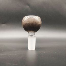 2023 Wig Wag 14mm Thick Bowl Piece Bong Glass Slide Water Pipes Cream Grey Mixed Black Tip Heady Slides Colourful Bowls Male Smoking Accessory