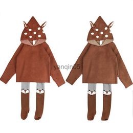 Pullover Winter Boys Sweater 3D Rabbit Bunny Pullover New Kids Girls Knitted Cartoon Sweater Bunny Jumpers Baby Girls Winter Clothes HKD230719