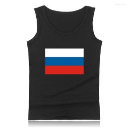 Men's Tank Tops USA National Flag Gym Top Men Spain Russia Canada Brazil Bodybuilding Sleeveless Shirt Fitness Summer Vest