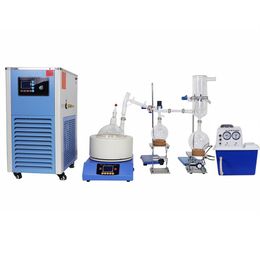 ZZKD Lab Supplies Small 5L Short Path Distillation Equipment with DLSB5 10 Chiller and Circulating Water Vacuum Pumps Turnkey Solu233W