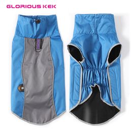 Dog Apparel GLORIOUS KEK Reflective Waterproof Dog Clothes Dog Winter Coat Sport Trainining Vest Jackets Snowsuit Apparel for Med Large Dogs 230719