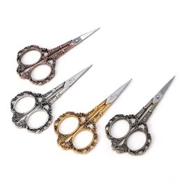 Colors European Vintage Floral Pattern Scissors Seamstress Plum Blossom Tailor Scissor Sewing For Fabric Tool Notions & Tools254U