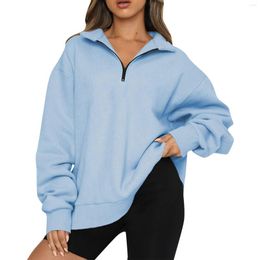 Women's Hoodies Womens Oversized Half Zip Pullover Long Sleeve Sweatshirt Quarter Fleece Sweatshirts For Women Jogging Suit Jacket