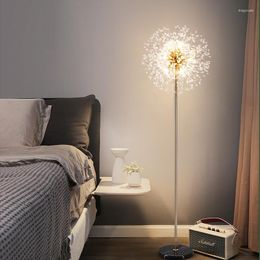 Floor Lamps Dandelion Lamp Bedroom Living Room Study Nordic Designer Model Crystal Light Luxury Vertical