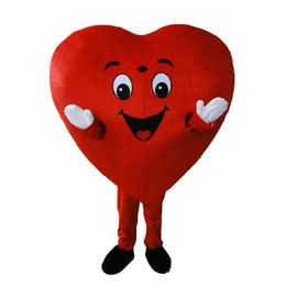 2019 Discount factory Red Heart of Adult Mascot Costume Adult Size Fancy Heart love Mascot Costume240t