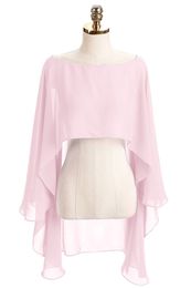 Basic Casual Dresse Soft Capes Wedding Jacket Chiffon Shrug Bridal Bolero Long Shawl and Wraps 230718