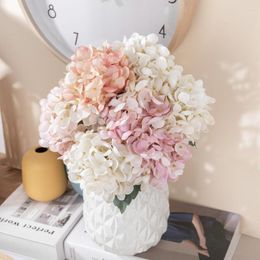 Decorative Flowers Small Branch Hydrangea Artificial Wedding Decorations Bride Fake Flower Party Decor Vase Bouquet Valentines Day Gift