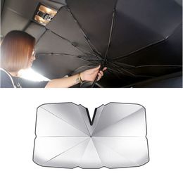 Shade 1PC Car Sunshade Umbrella-style Front Glass Sunshade Sunscreen Heat Insulation Cloth Car Windshield Sunshade Car Umbrella Shade 230718