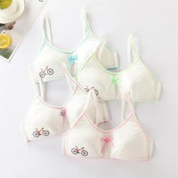 10-13Years Girls' Small Vest Sport Soft Training Lingerie Girls Bra Adolescent Teen Underwear Cartoon Teenage Brassieres Bras281L