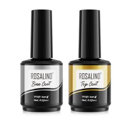 Nail Treatments ROSALIND 15ML Top and Bottom Coat gel nail polish Semi Permanent Emulsion Clearcoat Mixed Nail Art Hand Polished Top and Bottom gel 230718