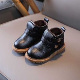 Boots Boots Autumn Winter for Kids Girls Vintage Black Yellow Boys Ankle Simple Solid Short Baby Toddler E08013 221128 Z230719