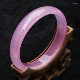 Bangle Send Certificate Pink Jade Women Fine Jewellery Accessories Natural Chalcedony Jades Stone Bangles Jadeite Bracelet Amulet