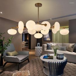 Chandeliers Post-Modern Glass Ball Magic Beans Led Hanging Lamp Lightng Living Room Restaurant Bedroom Home Decor Light Fixtures