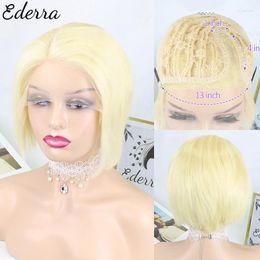 Short Straight Bob Wig Lace Front Human Hair Wigs Coloured Brazilian For Women Pixie Cut Part Remy