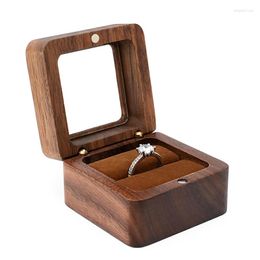 Jewellery Pouches Wood Rings For W/ Single/Double Slot Display Travel Case Portable Storage Box Ceremony Dropship