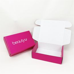 New Arrival Pink Colour Customised Mailer Corrugated Paper Custom Logo Printed Gift Delivery Mailing Packaging Box