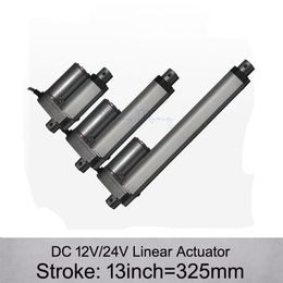 DC 12V 24V 13inch 325mm electric linear actuator 1000N 100kgs load 10mm s speed linear actuators without mounting291t