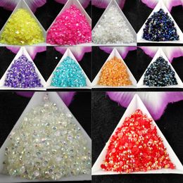 10000pcs bag SS12 3mm 10 Colour Jelly AB Resin Crystal Rhinestones FlatBack Super Glitter Nail Art Strass Wedding Decoration Beads 272u