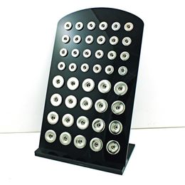 New Arrival 18mm & 12mm Mix Snap Button Display Stands Fashion Black Acrylic Interchangeable Ginger Snap Jewellery Holders Board295e