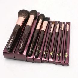 Makeup Brushes Set 8-Pcs Bronzer Blusher Powder&Sculpt Foundation Eye Blender Smudge Liner Lip Cosmetics Beauty Tools Party Supplies