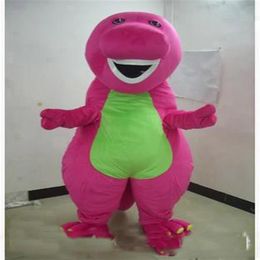 2018 Discount factory Profession Barney Dinosaur Mascot Costumes Halloween Cartoon Adult Size Fancy Dress2276