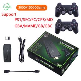 Game Controllers Joysticks Portable video game console 4K 2.4G wireless control wireless retro classic video game console including 10000 games 230718