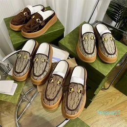 2023-Designer Princetown Slippers platform Mules Slipper Leather Shoes with Buckle Fashion Women Casual Mule Flat Shoe luxury sandal 666