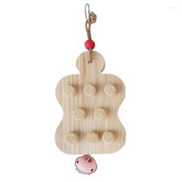 Other Bird Supplies Cockatoo Toys Wooden Puzzle Toy Hangable Chew Cage Accessories With Bell For Parakeets Conures Budgies Parrots