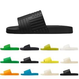 Men Women Designer Slippers Sandals Slides Quilted Slider Summer Flip Flops Black Green Kiwi White Orange Parakeet Slipper Sandal 35-45