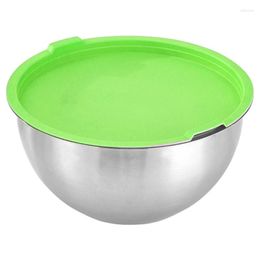 Bowls Stainless Steel Mixing Bowl With Colorful Silicone Airtight Lid Thicken Metal Salad For Kitchen Cooking Baking Serving
