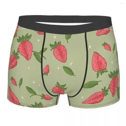 Underpants Cottagecore Rural Aesthetic Strawberries Cotton Panties Men's Underwear Ventilate Shorts Boxer Briefs