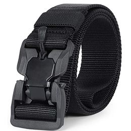 Neck Ties Men's Belt Outdoor untin Tactical Multifunctional i Quality Marine Corps Canvas Black Luxury Desin 230718