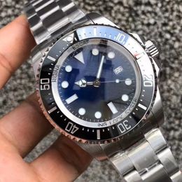 Men/Women Watches Rolx Men Blue SEA-DWELLER Ceramic Bezel 44mm Stainless Steel Automatic Black Wristwatches 3LDG